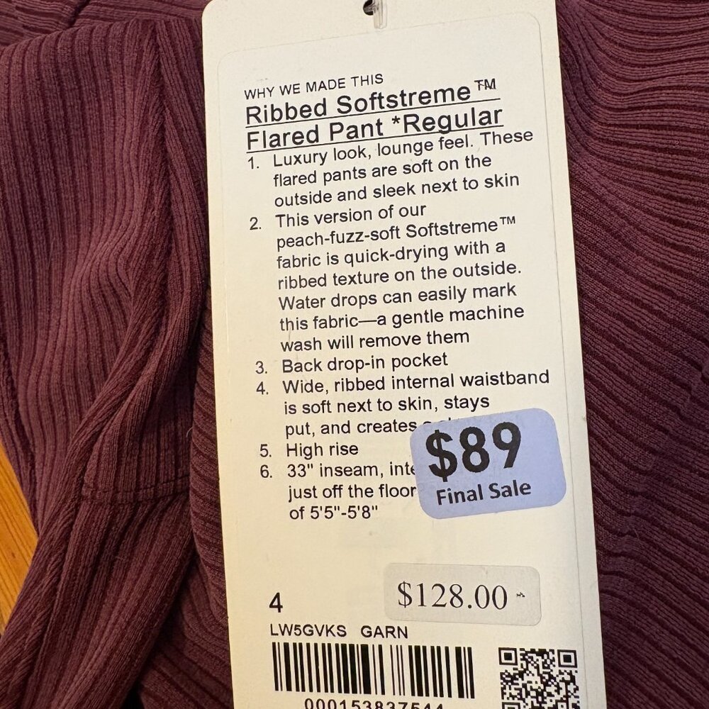 Lululemon Ribbed Softstream Flared Pants - Picture 3 of 3